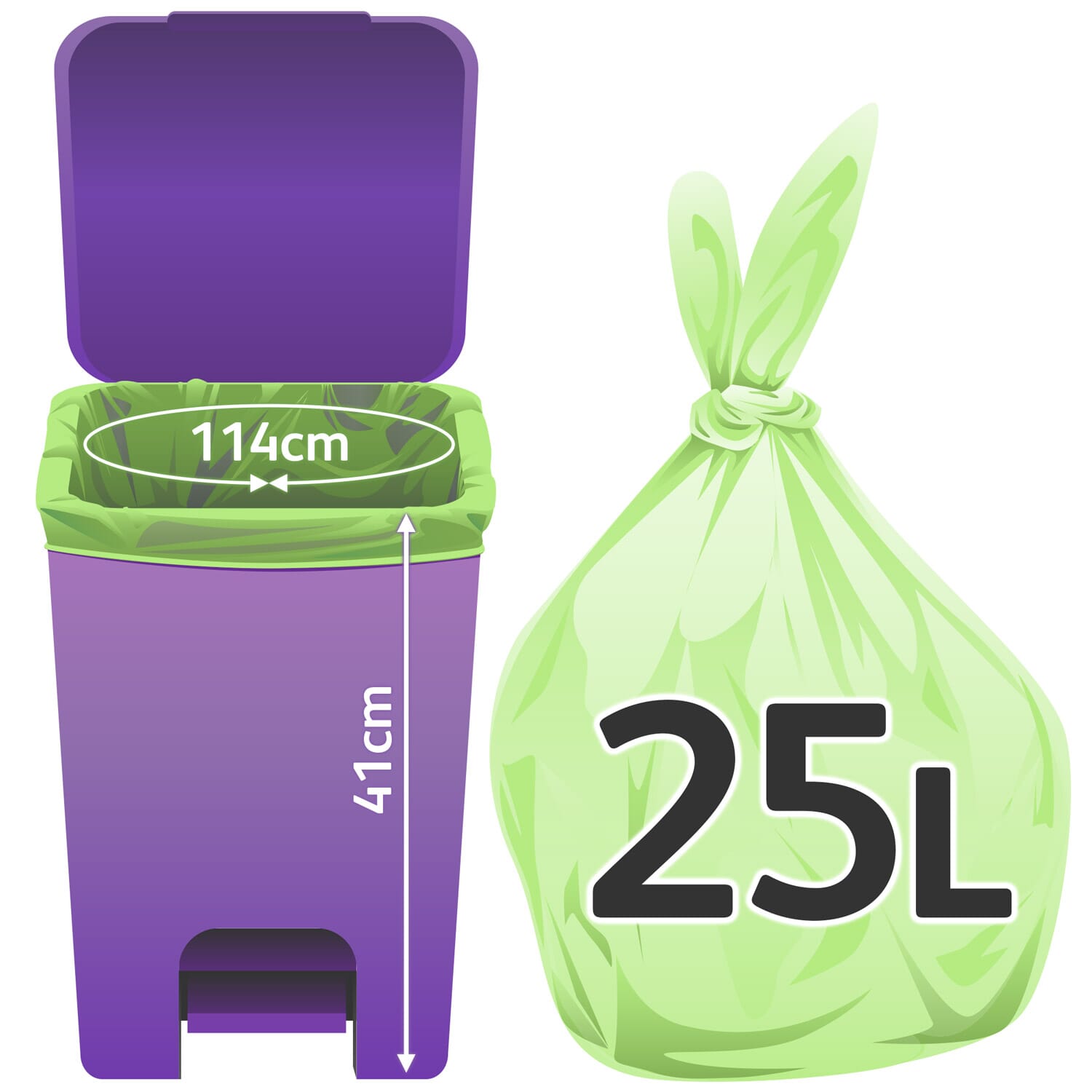 25l compostable bin liners