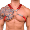 Leather & Chain & Sleeve X Style Harness 1
