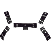 Rubber & Solid PVC H Style Harness with Black Solid PVC 1