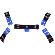 Rubber & Solid PVC H Style Harness with Blue Solid PVC 1