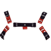 Rubber & Solid PVC H Style Harness with Dark Red Solid PVC 1