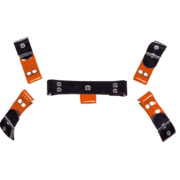 Rubber & Solid PVC H Style Harness with Orange Solid PVC 1