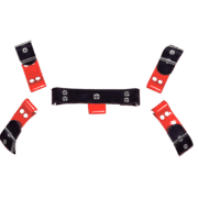 Rubber & Solid PVC H Style Harness with Red Solid PVC 1