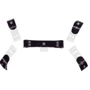 Rubber & Solid PVC H Style Harness with White Solid PVC 1
