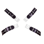 Rubber & Solid PVC X Style Harness with White Solid PVC 1