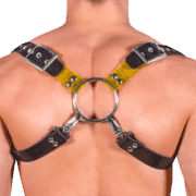 Rubber & Tinted PVC 8 Style Harness with Yellow Tinted PVC 1