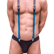 Rubber & Tinted PVC Braces with Blue Tinted PVC 1
