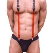 Rubber & Tinted PVC Braces with Red Tinted PVC 1