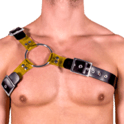 Rubber & Tinted PVC Y Style Harness with Yellow Tinted PVC 1