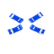 Solid PVC & Clear PVC X Style Harness with Blue Solid PVC 1