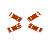 Solid PVC & Clear PVC X Style Harness with Orange Solid PVC 1