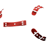 Solid PVC Two Tone H Style Harness with Dark Red Solid PVC 1 1