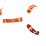 Solid PVC Two Tone H Style Harness with Orange Solid PVC 1 1