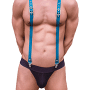 Tinted PVC Braces with Blue Tinted PVC 1
